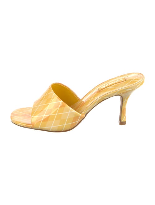 Larroude Patent Leather Printed Slides