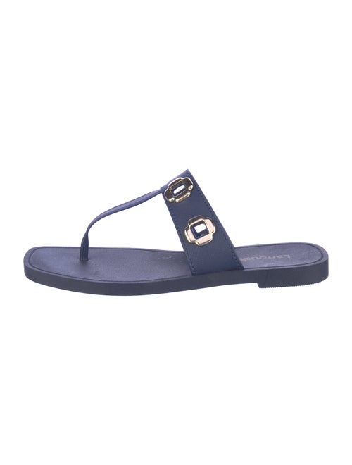 Larroude Rubber T-Strap Sandals