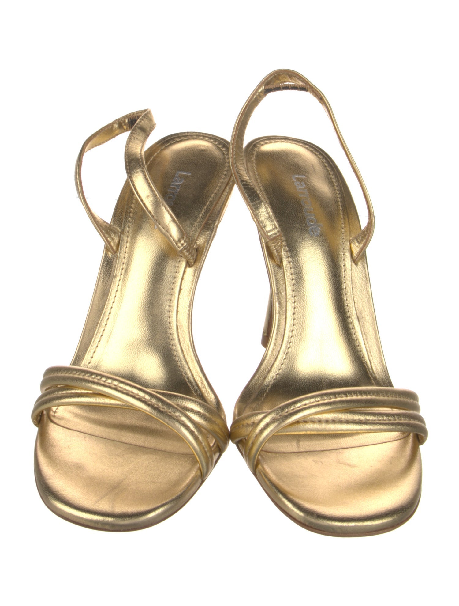 Larroude Leather Slingback Sandals