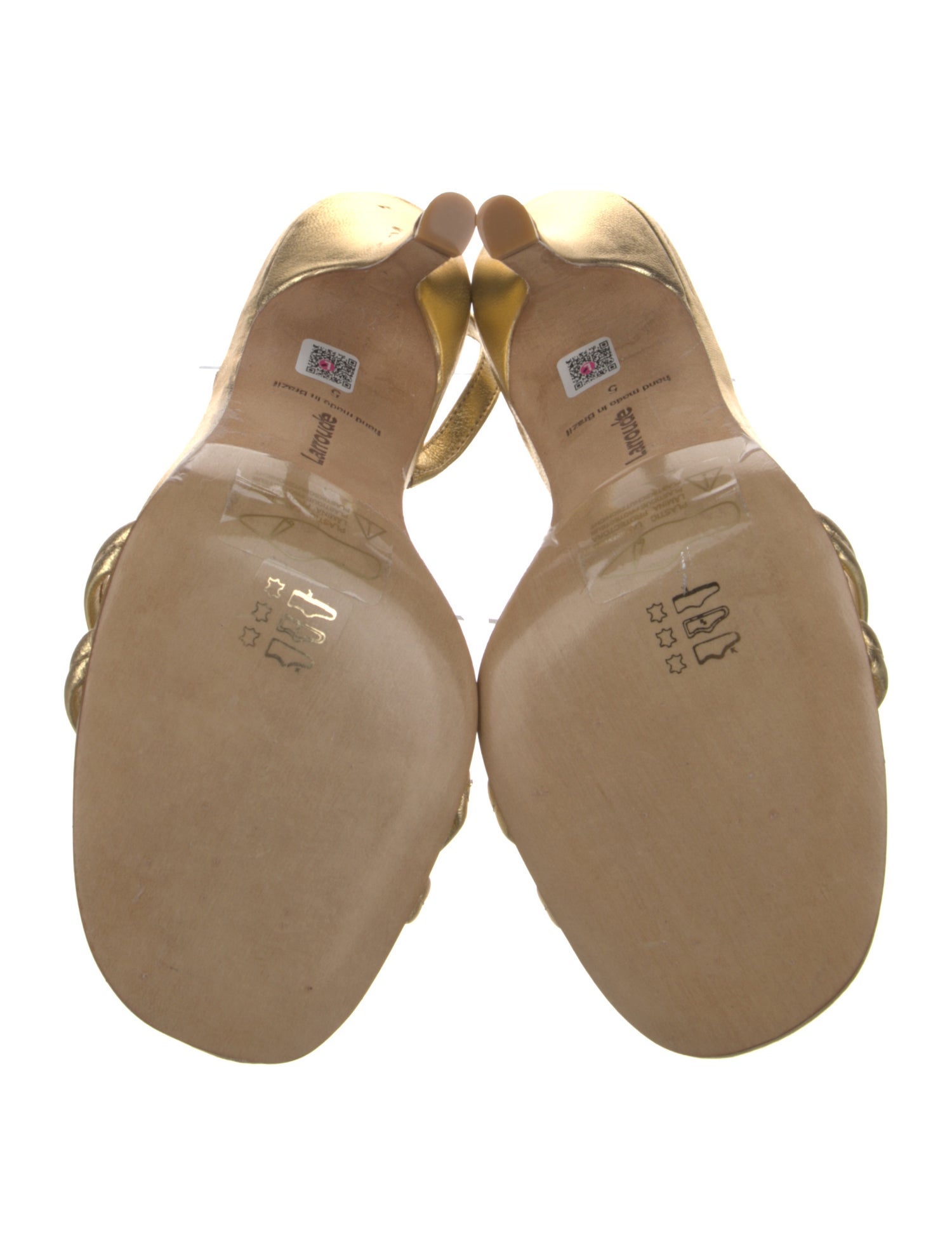 Larroude Leather Slingback Sandals