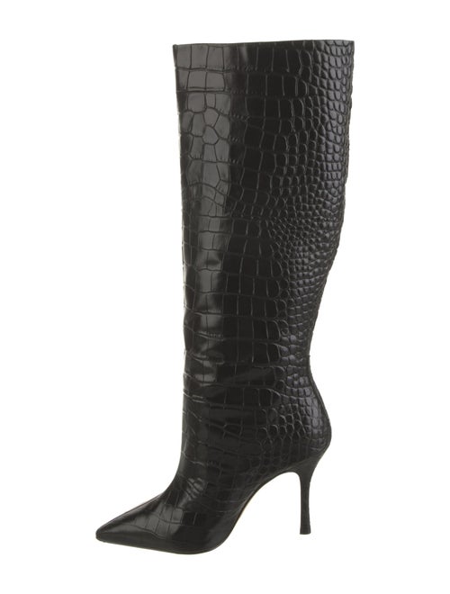 Larroude Embossed Leather Patterned Boots