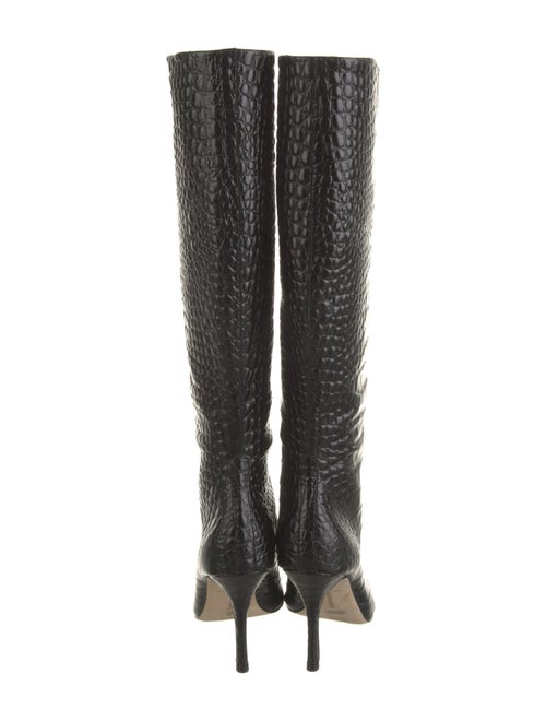 Larroude Embossed Leather Patterned Boots