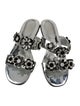 Larroude Patent Leather Studded Accents Slides