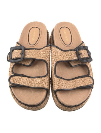 Larroude Raffia Animal Print Espadrilles