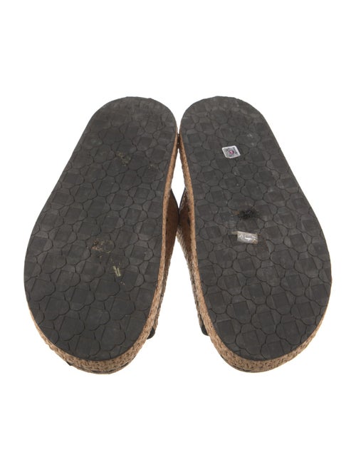 Larroude Raffia Animal Print Espadrilles