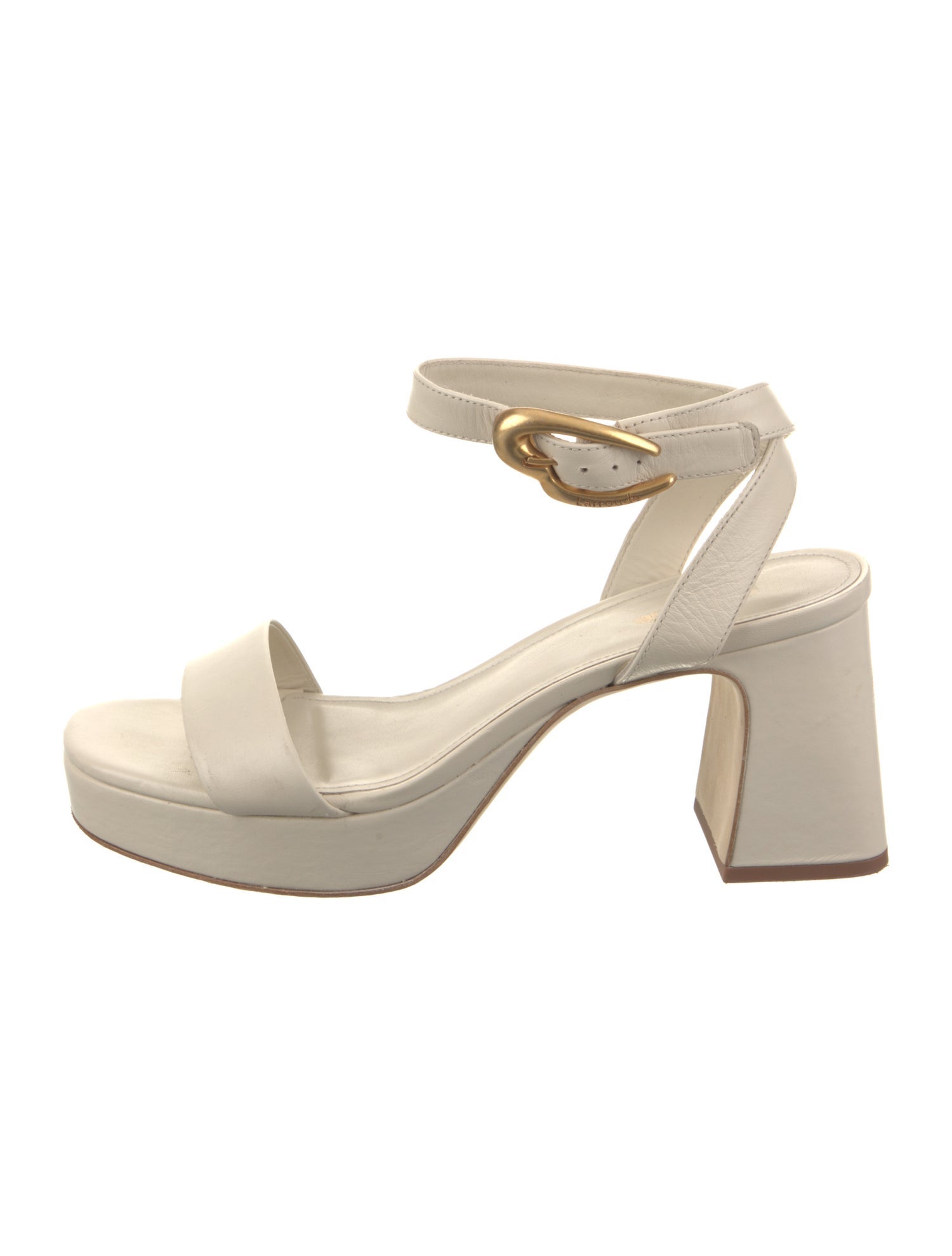 Larroude Leather Animal Print Sandals