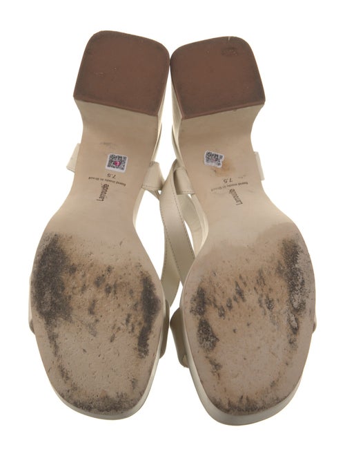 Larroude Leather Animal Print Sandals