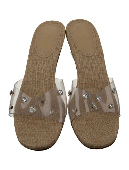 Larroude PVC Crystal Embellishments Slides