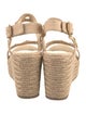 Larroude Raffia Studded Accents Espadrilles