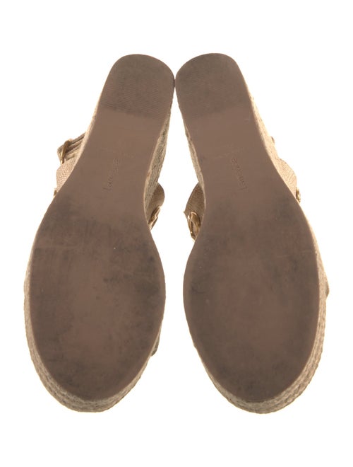 Larroude Raffia Studded Accents Espadrilles