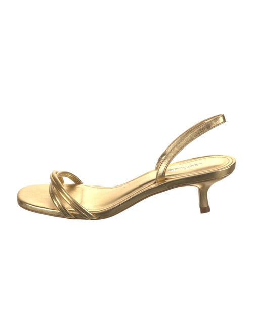 Larroude Leather Slingback Sandals