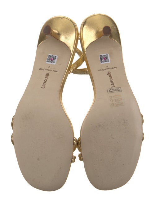 Larroude Leather Slingback Sandals