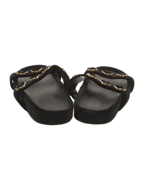 Larroude Velvet Studded Accents Slides