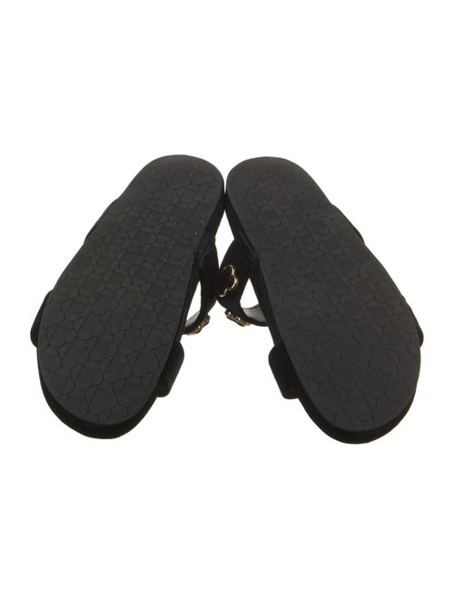 Larroude Velvet Studded Accents Slides