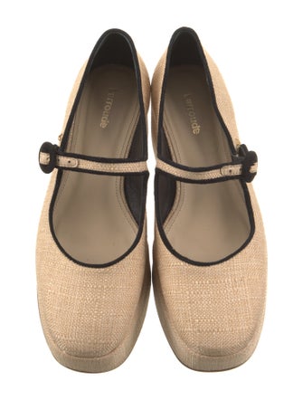 Larroude Raffia Pumps