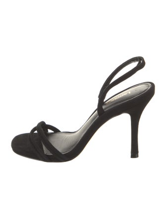 Larroude Suede Slingback Sandals