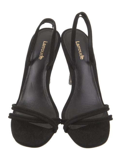 Larroude Suede Slingback Sandals