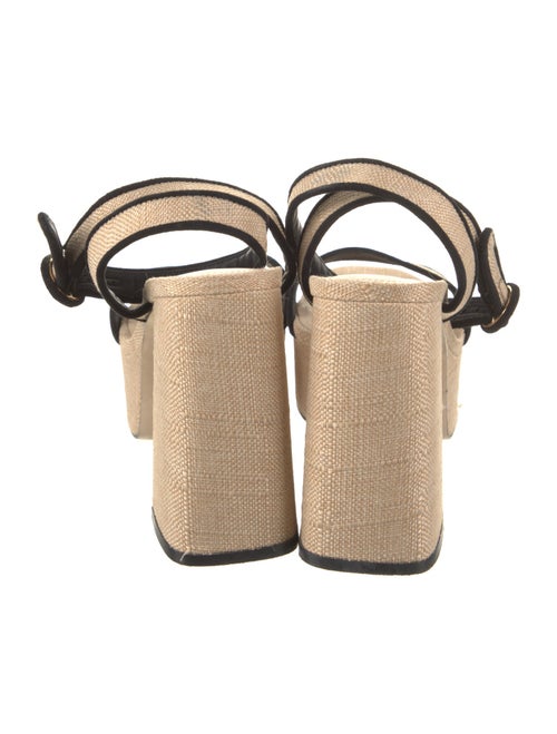 Larroude Raffia Sandals