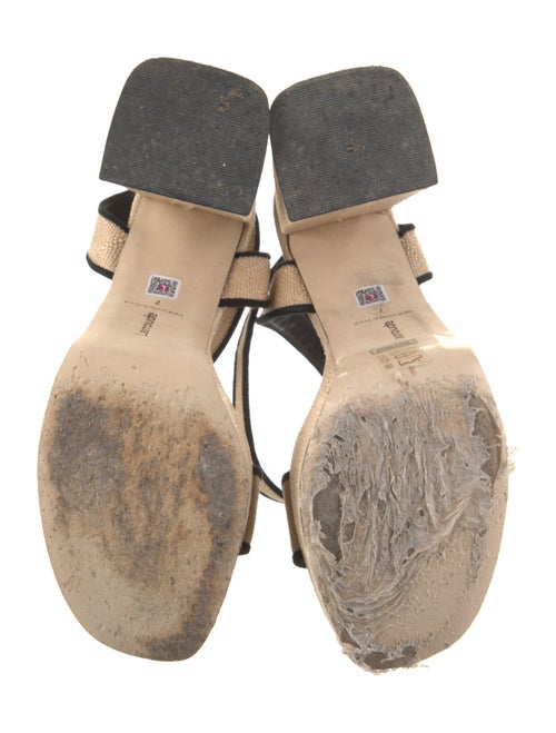 Larroude Raffia Sandals