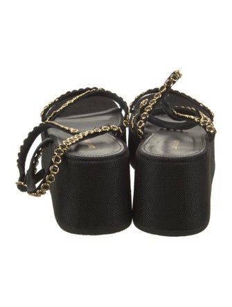 Larroude Raffia Studded Accents Espadrilles