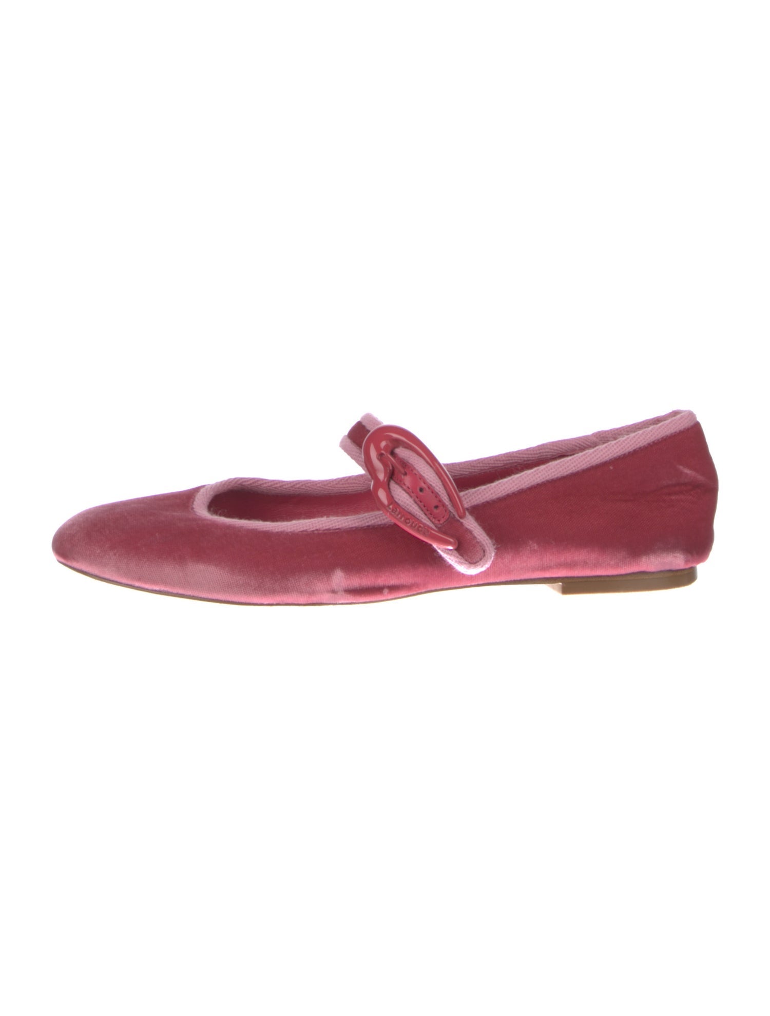 Larroude Velvet Mary Jane Flats