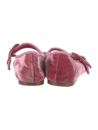 Larroude Velvet Mary Jane Flats
