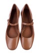 Larroude Leather Bow Accents Mary Jane Flats