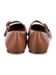 Larroude Leather Bow Accents Mary Jane Flats