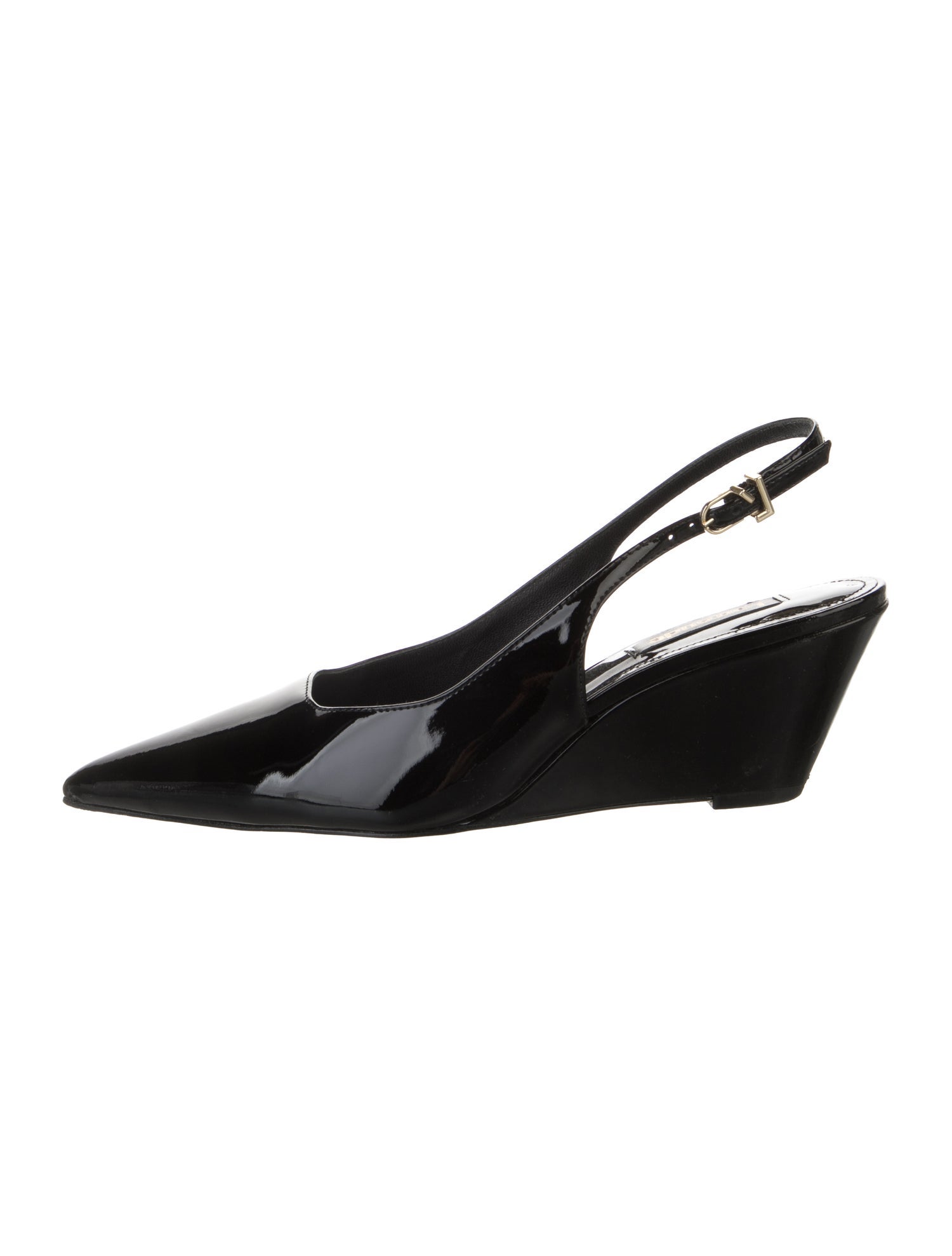 Larroude Patent Leather Slingback Pumps