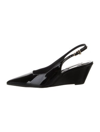 Larroude Patent Leather Slingback Pumps