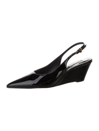 Larroude Patent Leather Slingback Pumps