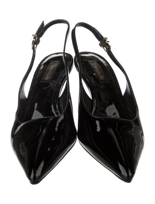 Larroude Patent Leather Slingback Pumps