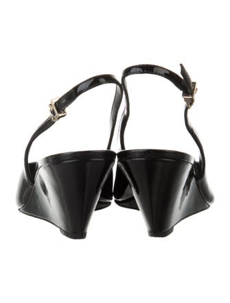 Larroude Patent Leather Slingback Pumps