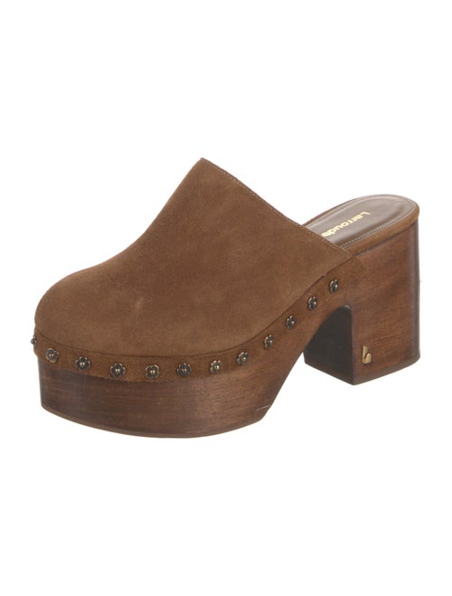 Larroude Suede Studded Accents Mules