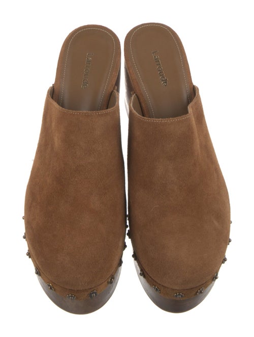 Larroude Suede Studded Accents Mules