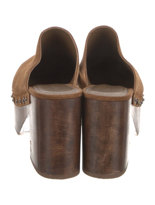 Larroude Suede Studded Accents Mules