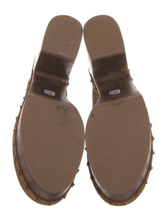 Larroude Suede Studded Accents Mules