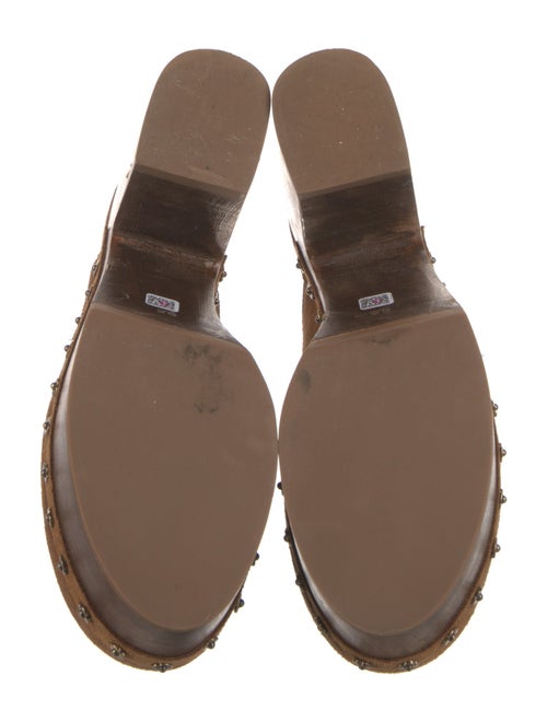 Larroude Suede Studded Accents Mules