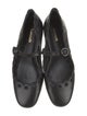 Larroude Leather Scalloped Accent Mary Jane Flats