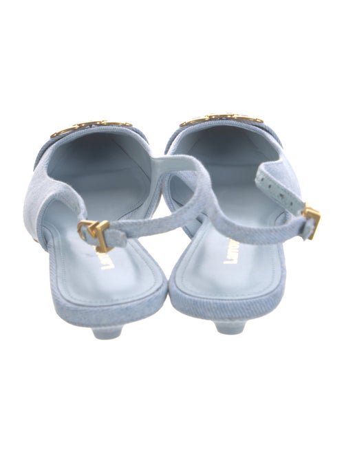Larroude Denim Colorblock Pattern Slingback Pumps