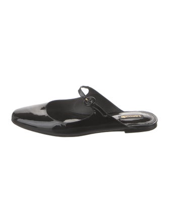 Larroude Patent Leather Mules