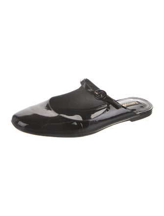 Larroude Patent Leather Mules