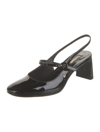 Larroude Patent Leather Slingback Pumps