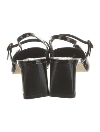 Larroude Patent Leather Slingback Pumps