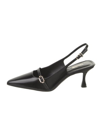 Larroude Leather Slingback Pumps
