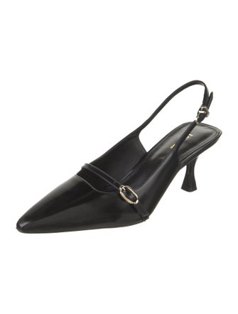 Larroude Leather Slingback Pumps