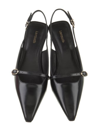 Larroude Leather Slingback Pumps