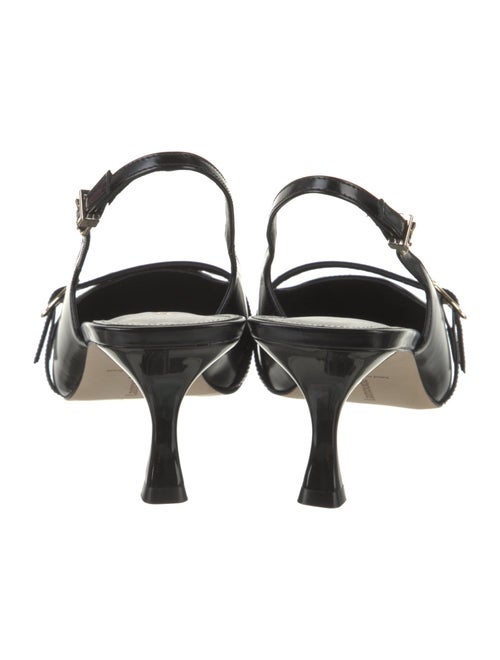 Larroude Leather Slingback Pumps