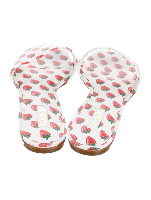 Larroude Leather Printed Slides