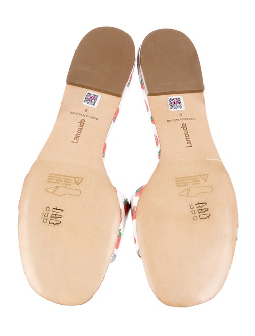 Larroude Leather Printed Slides